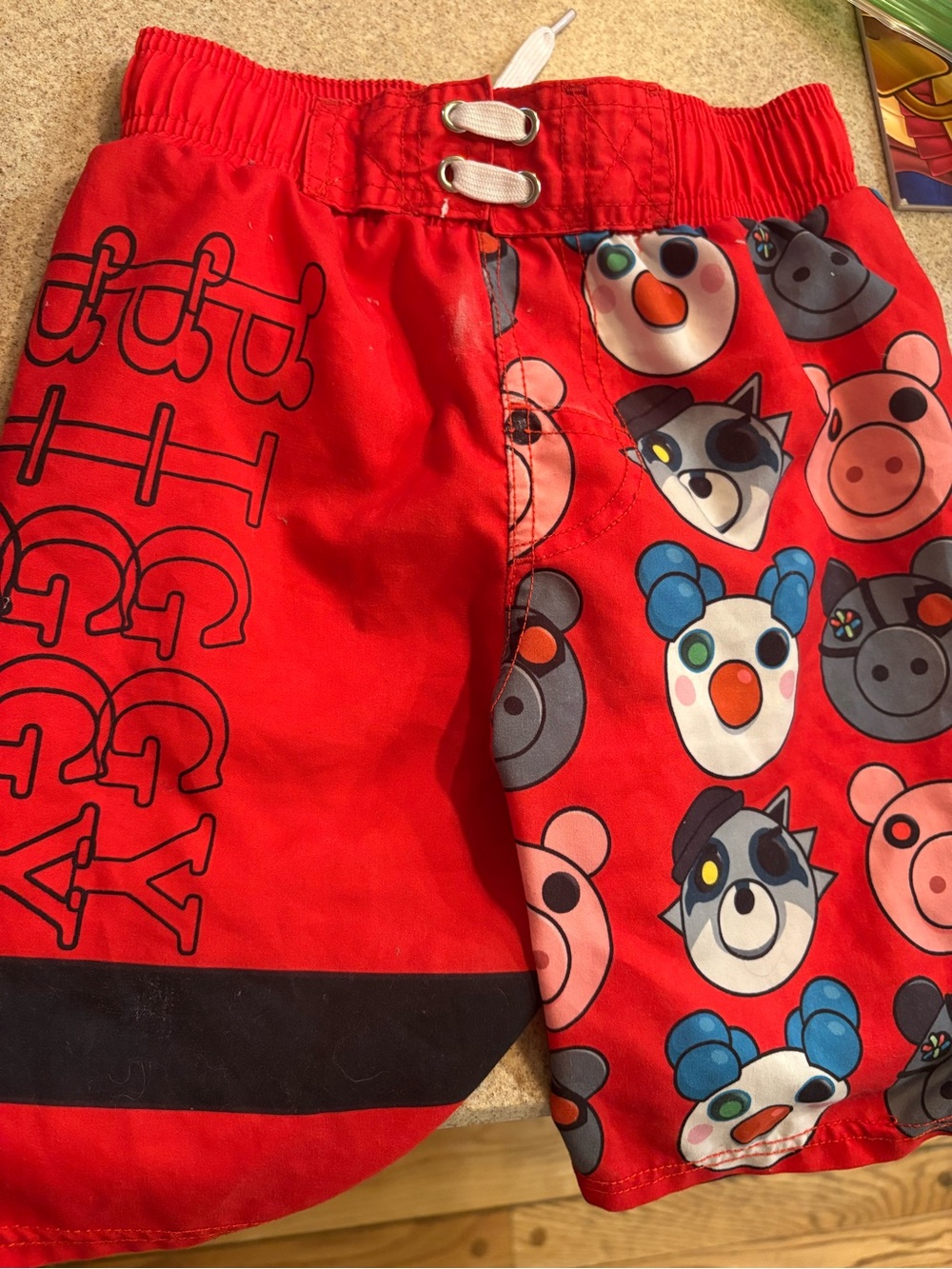 Mad Engine Roblox Piggy Red Swim trunks size youth small